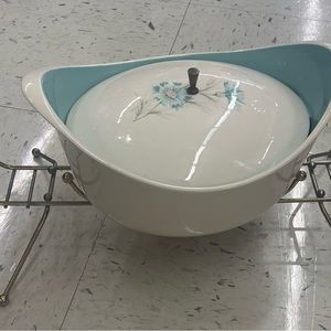 Taylor Smith & Taylor Casserole w/ Warming Stand Ever Yours Boutonniere